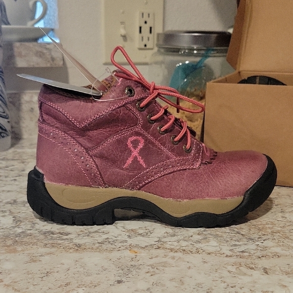 Twisted X Pink Women's All Around Lace Up Boots - Picture 4 of 5